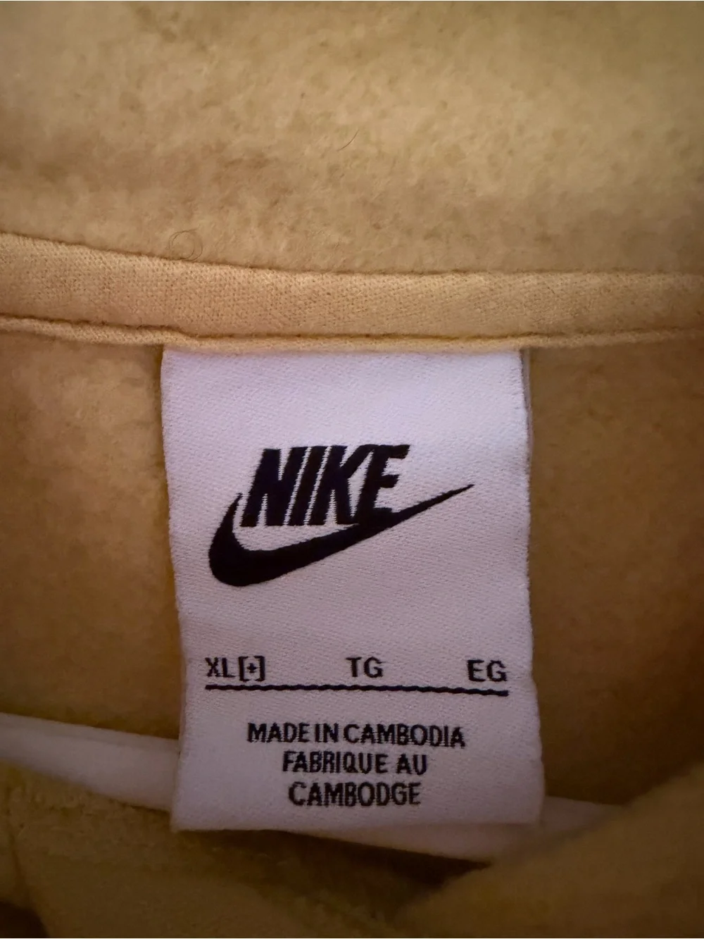 Nike Yellow Hoodie with White Swoosh Logo Youth Boys Size XL